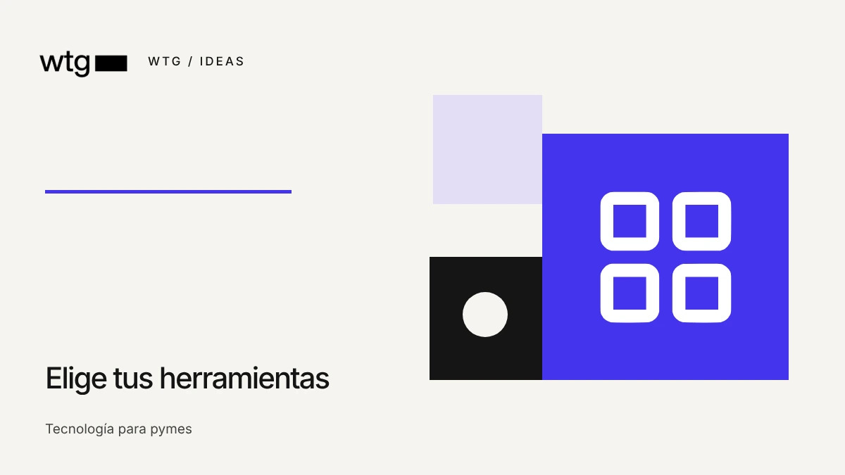 Portada editorial ilustrada: Herramientas de IA para pequeñas empresas: cómo elegir