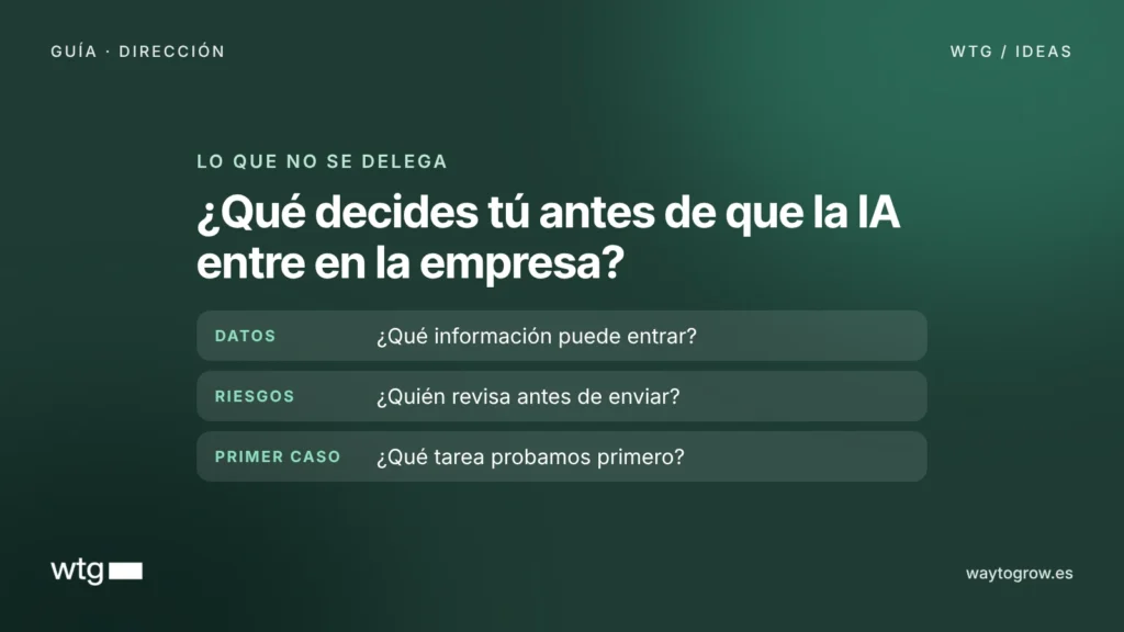 IA para directivos de pymes: qué decidir y por dónde empezar